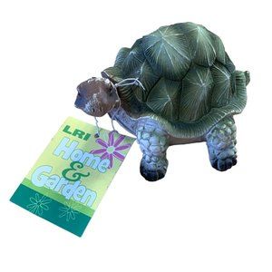 New Box turtle Figurine Figure Resin LRI 4.5 in length Green Brown